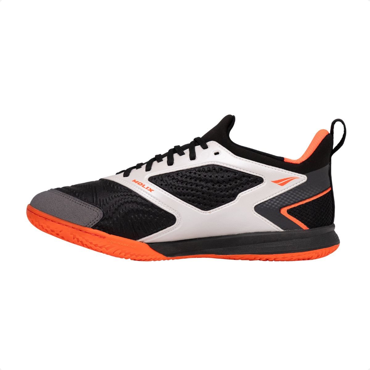 Chuteira Indoor Masculino Penalty Evolution Club Preto/Branco/Laranja 3