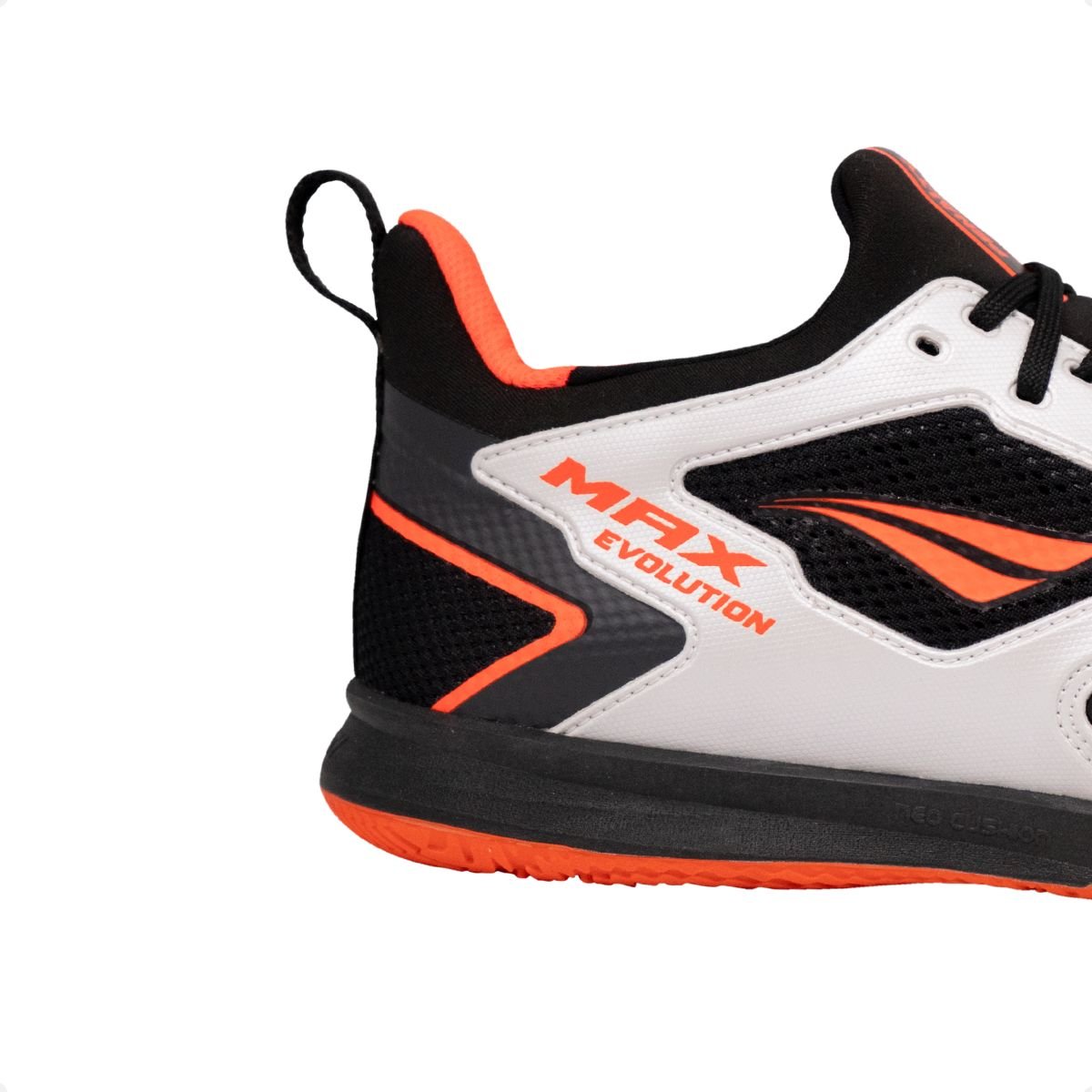 Chuteira Indoor Masculino Penalty Evolution Club Preto/Branco/Laranja 7