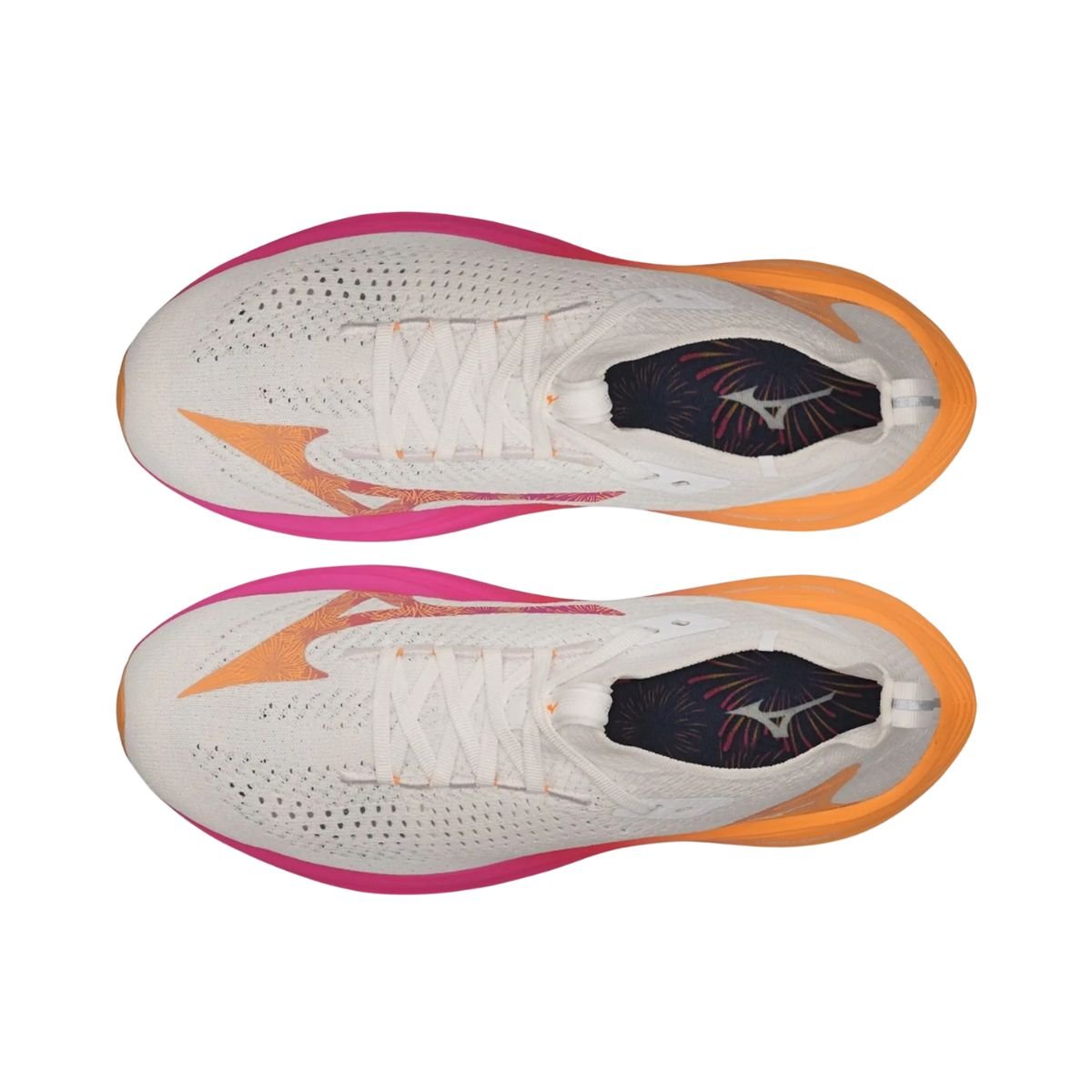 Tênis Corrida Feminino Mizuno Neo Vista 2 Branco Branco/Laranja/Rosa 2