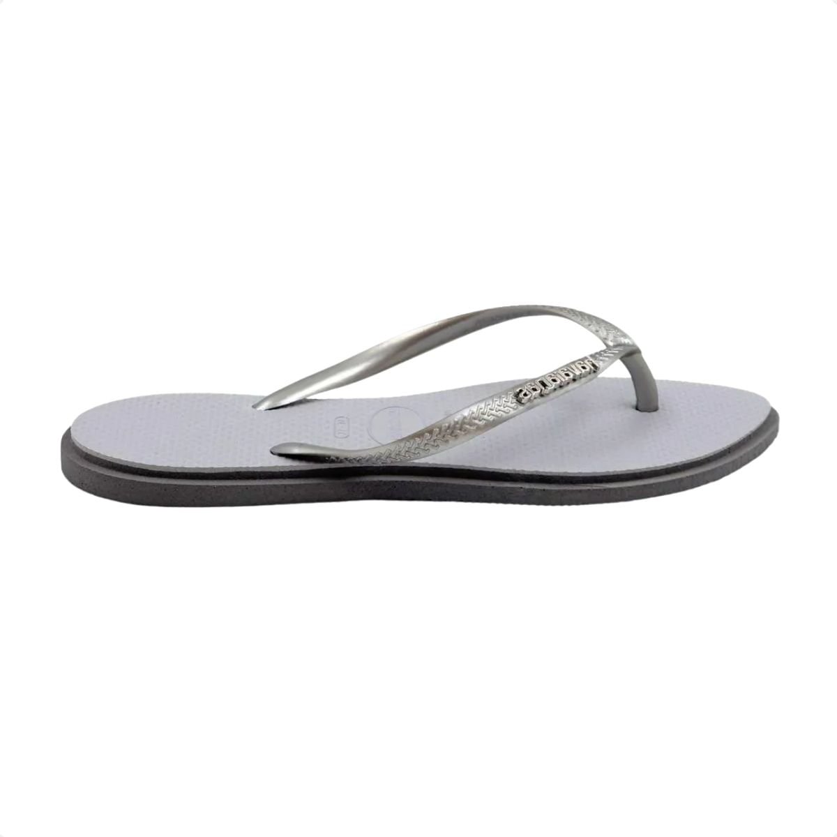 Chinelo Feminino Dedo Havaianas Slim Point Cinza