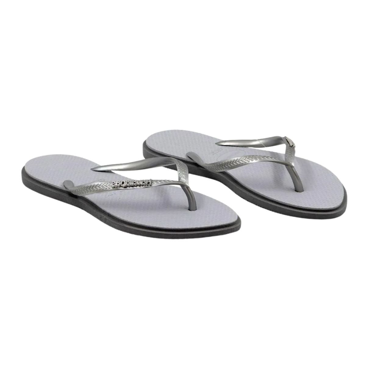 Chinelo Feminino Dedo Havaianas Slim Point Cinza Cinza Aço 2