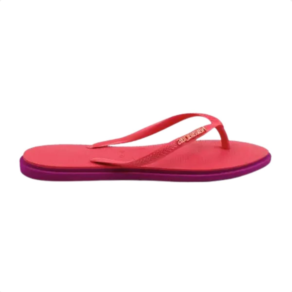 Chinelo Feminino Dedo Havaianas Slim Point Laranja E Rosa