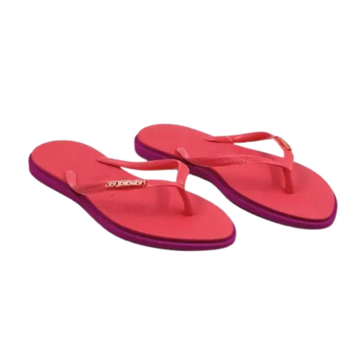 Chinelo Feminino Dedo Havaianas Slim Point Laranja E Rosa Rosa 2