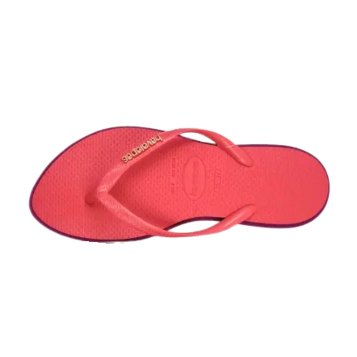 Chinelo Feminino Dedo Havaianas Slim Point Laranja E Rosa Rosa 6