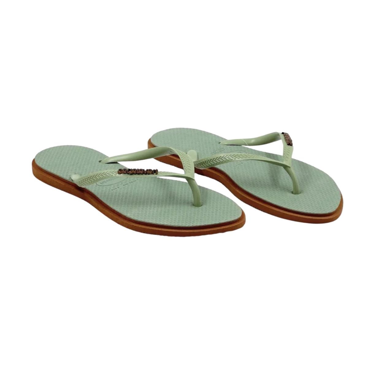 Chinelo Feminino Slim Point Dedo Havaianas Verde Verde 2
