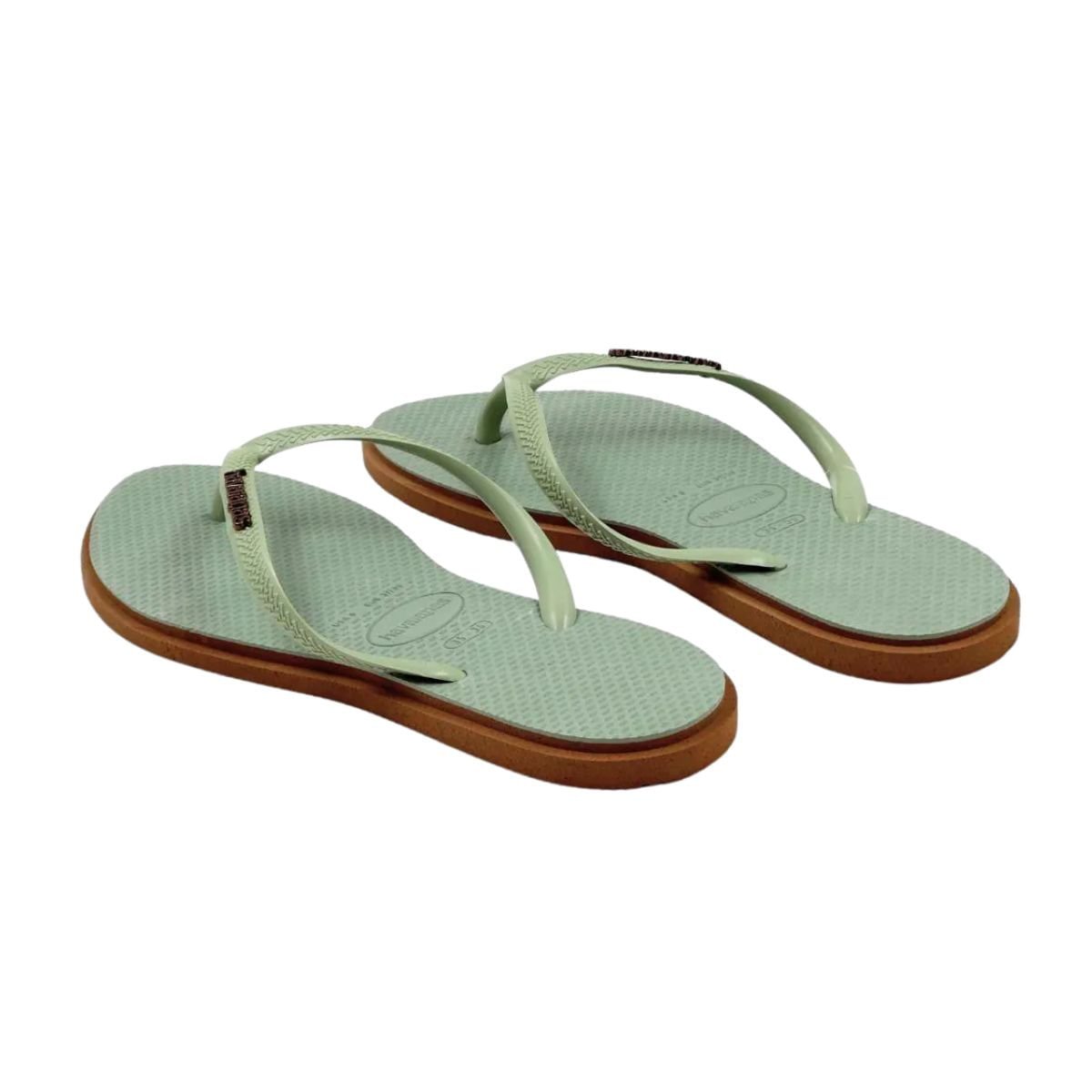 Chinelo Feminino Slim Point Dedo Havaianas Verde Verde 4