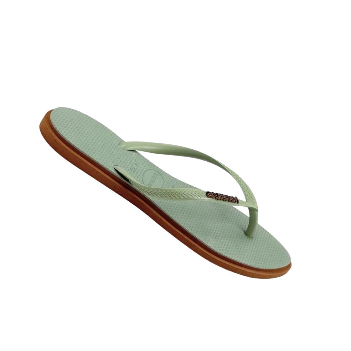 Chinelo Feminino Slim Point Dedo Havaianas Verde Verde 7
