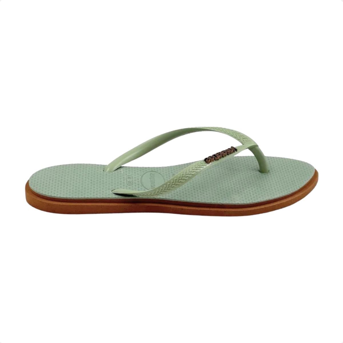 Chinelo Feminino Slim Point Dedo Havaianas Verde