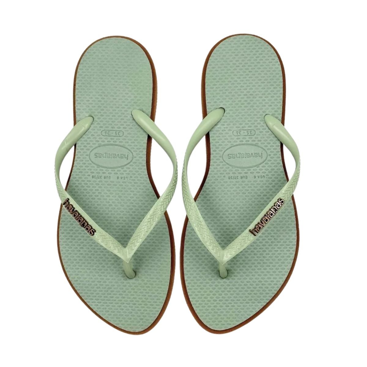 Chinelo Feminino Slim Point Dedo Havaianas Verde Verde 3