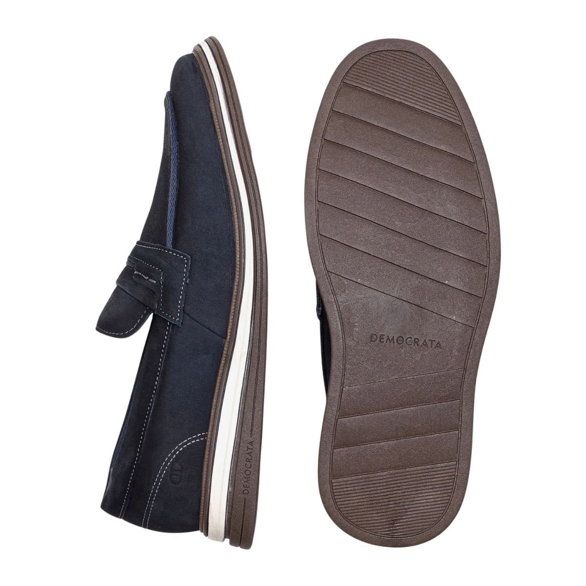 Sapato Masculino Esporte Fino Democrata Dune Azul Azul Marinho 3