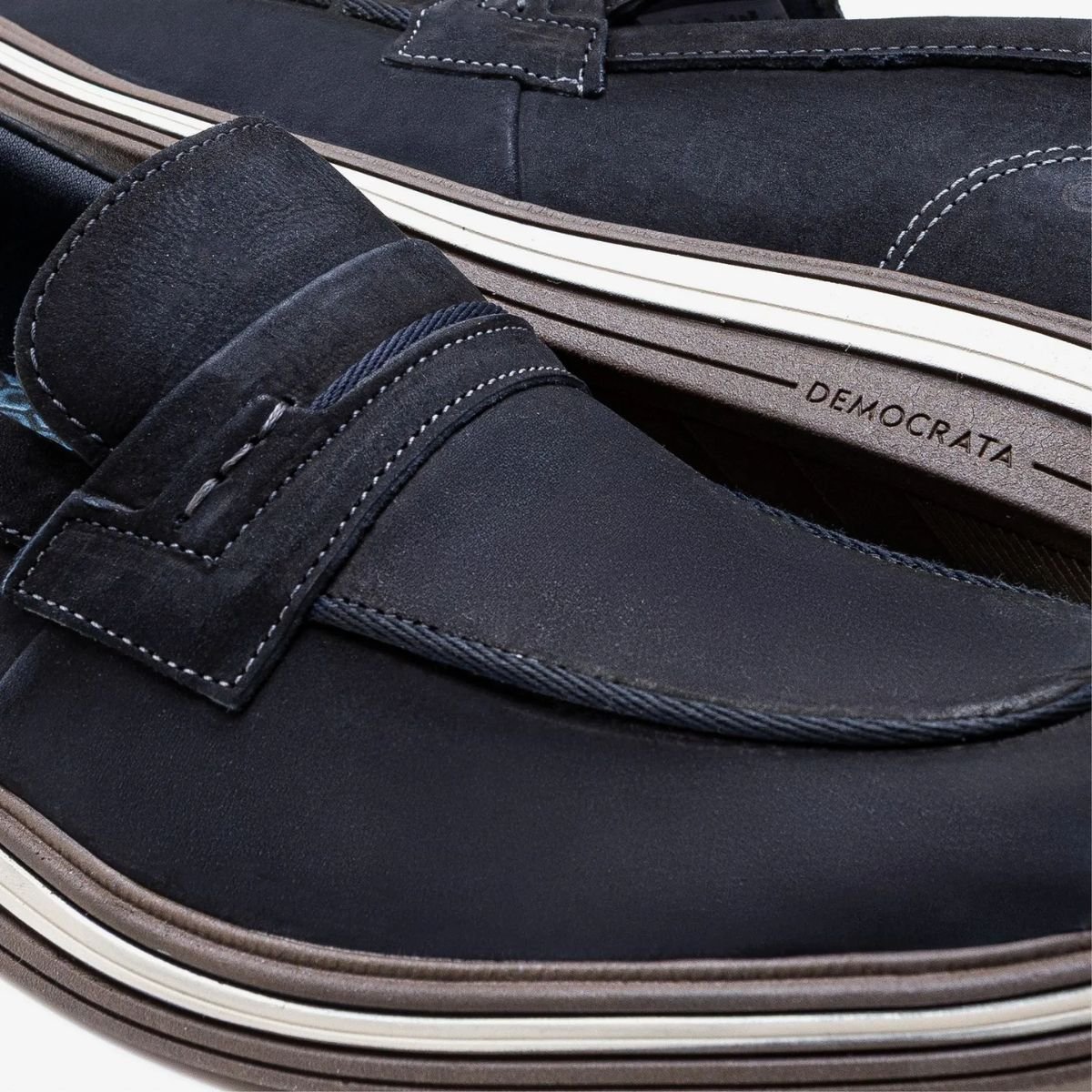 Sapato Masculino Esporte Fino Democrata Dune Azul Azul Marinho 4