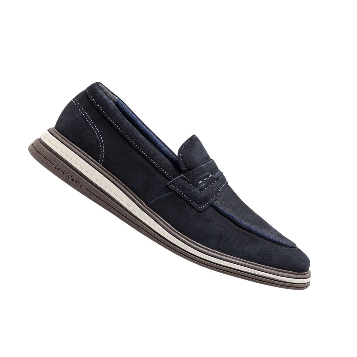 Sapato Masculino Esporte Fino Democrata Dune Azul Azul Marinho 7