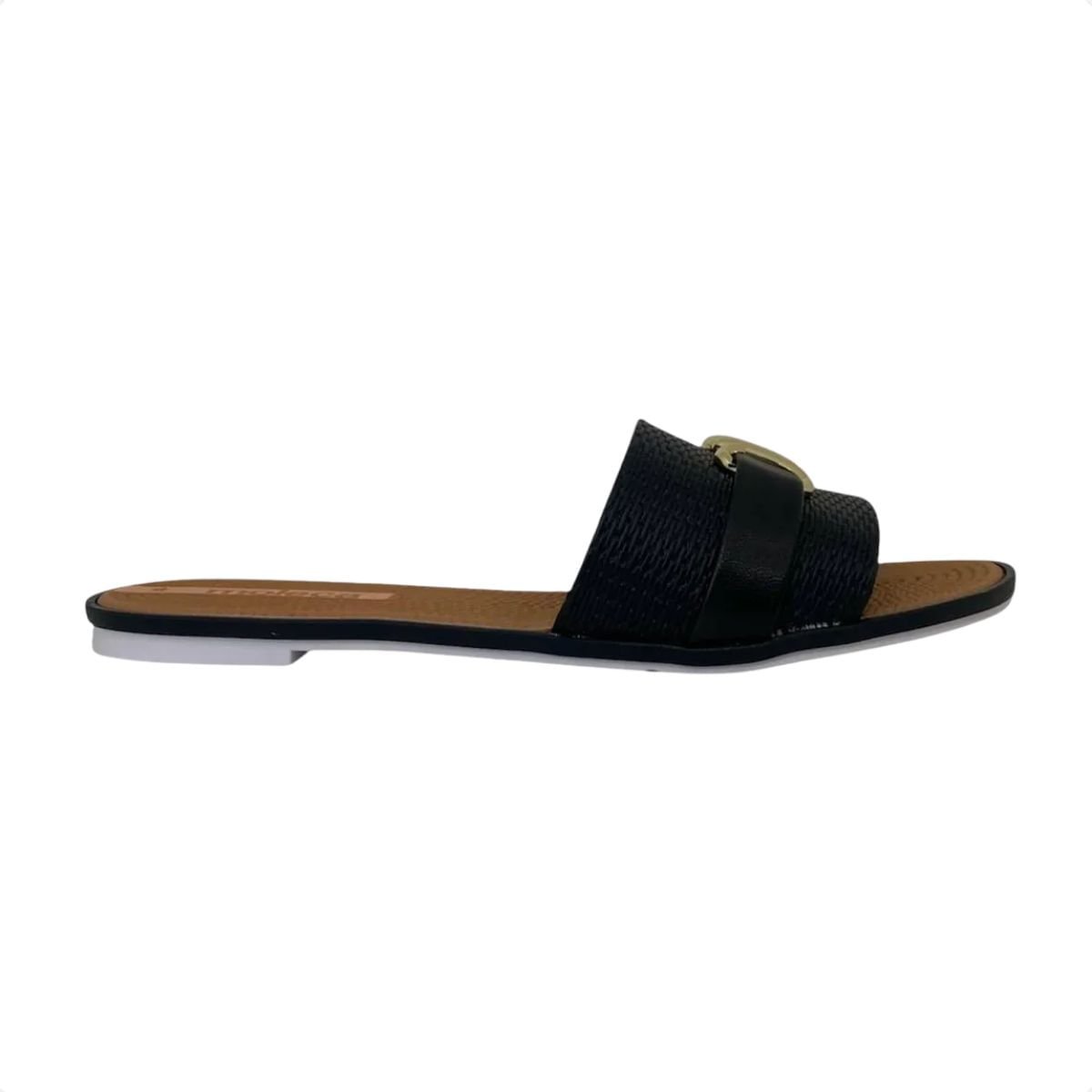 Tamanco Feminino Rasteiro Moleca Preto