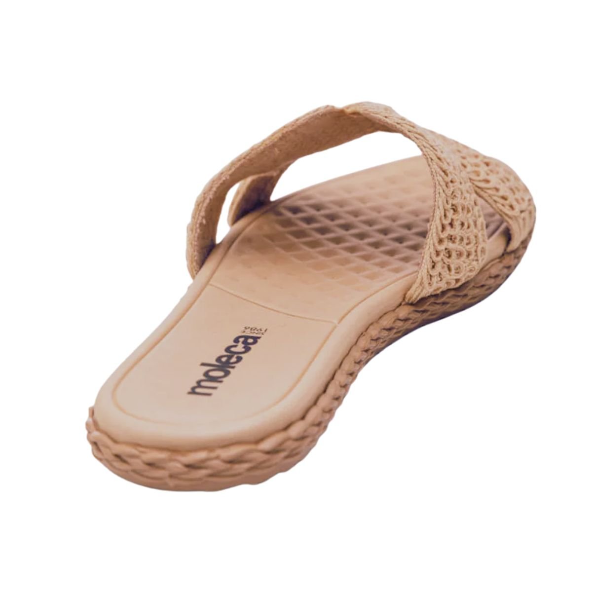 Tamanco Feminino Slide Rasteiro Moleca Bege Bege 5