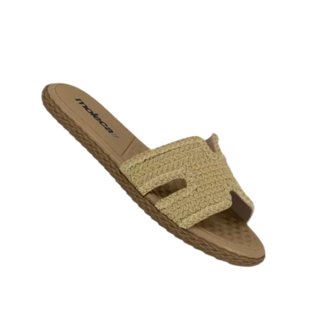 Tamanco Feminino Slide Rasteiro Moleca Bege Bege 7