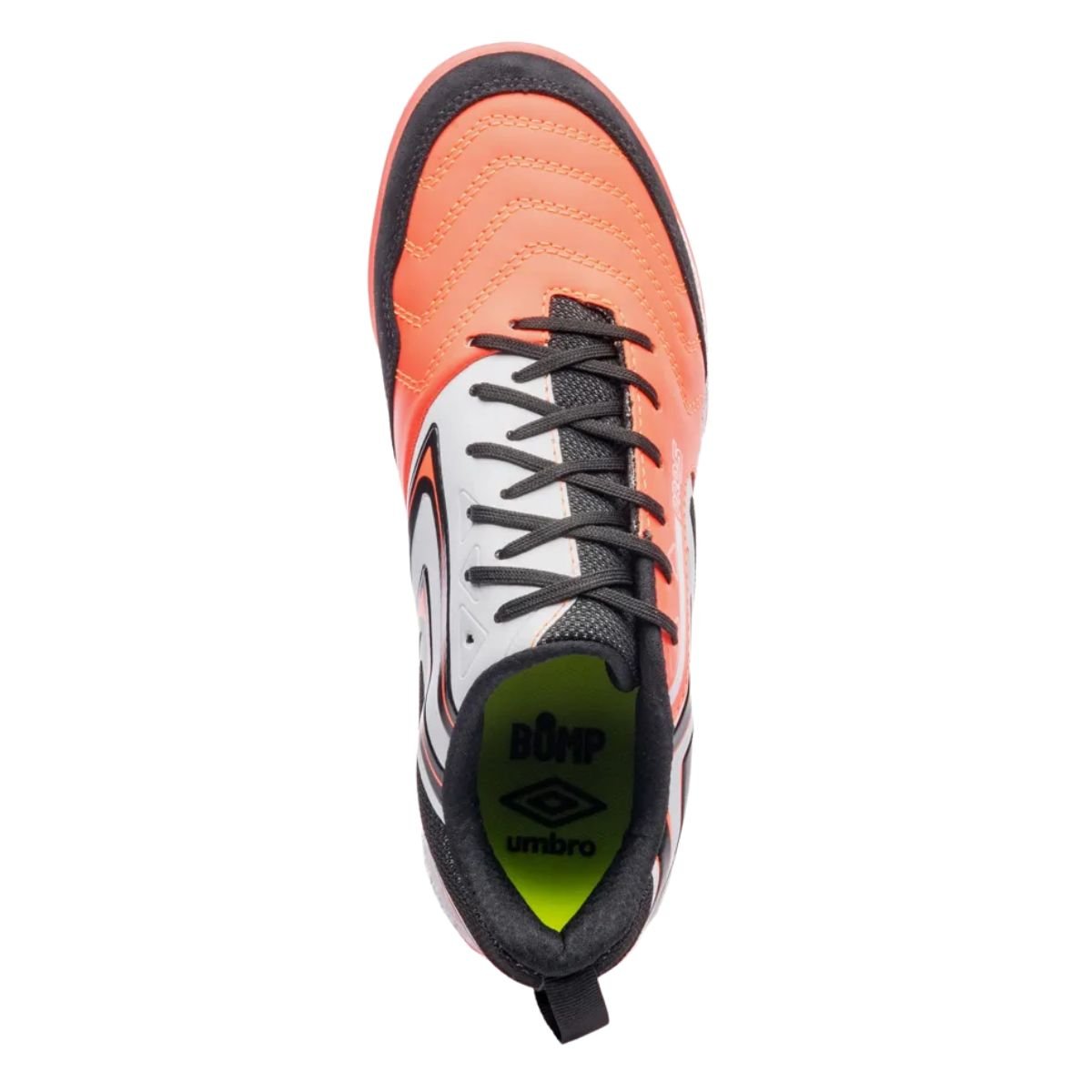 Chuteira Indoor Masc Umbro Pro 5 Bump Coral/Branco/Preto 3