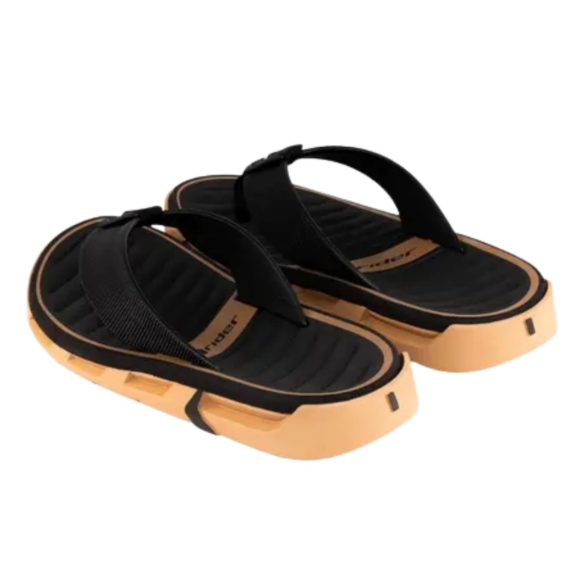 Chinelo Masculino Dedo Rider Feat Preto E Bege Bege/Preto 5