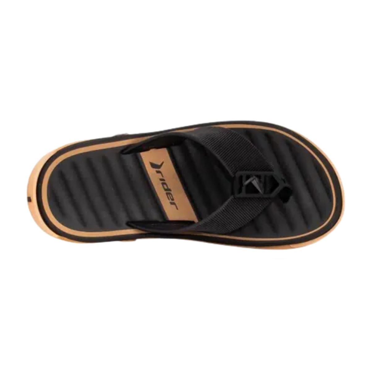 Chinelo Masculino Dedo Rider Feat Preto E Bege Bege/Preto 6