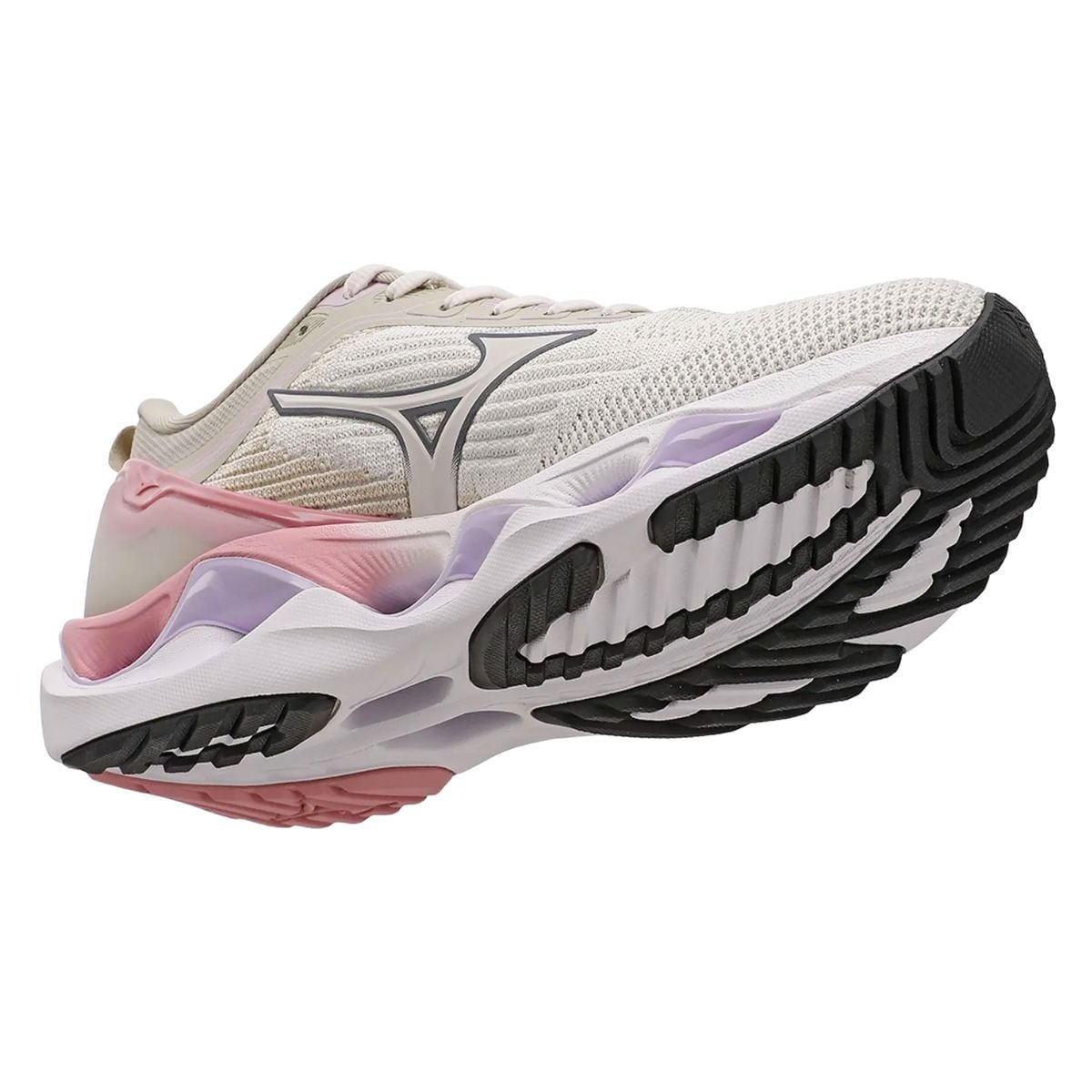 Tenis Running Fem Running Mizuno Miz Wave Stratos 3 Branco/Rosa/Roxo 5
