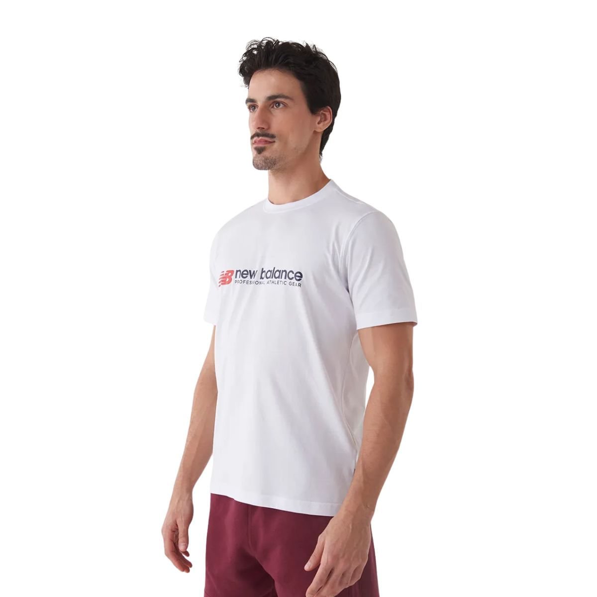 Camiseta Masculina New Balance Athletics Branca Branco 2