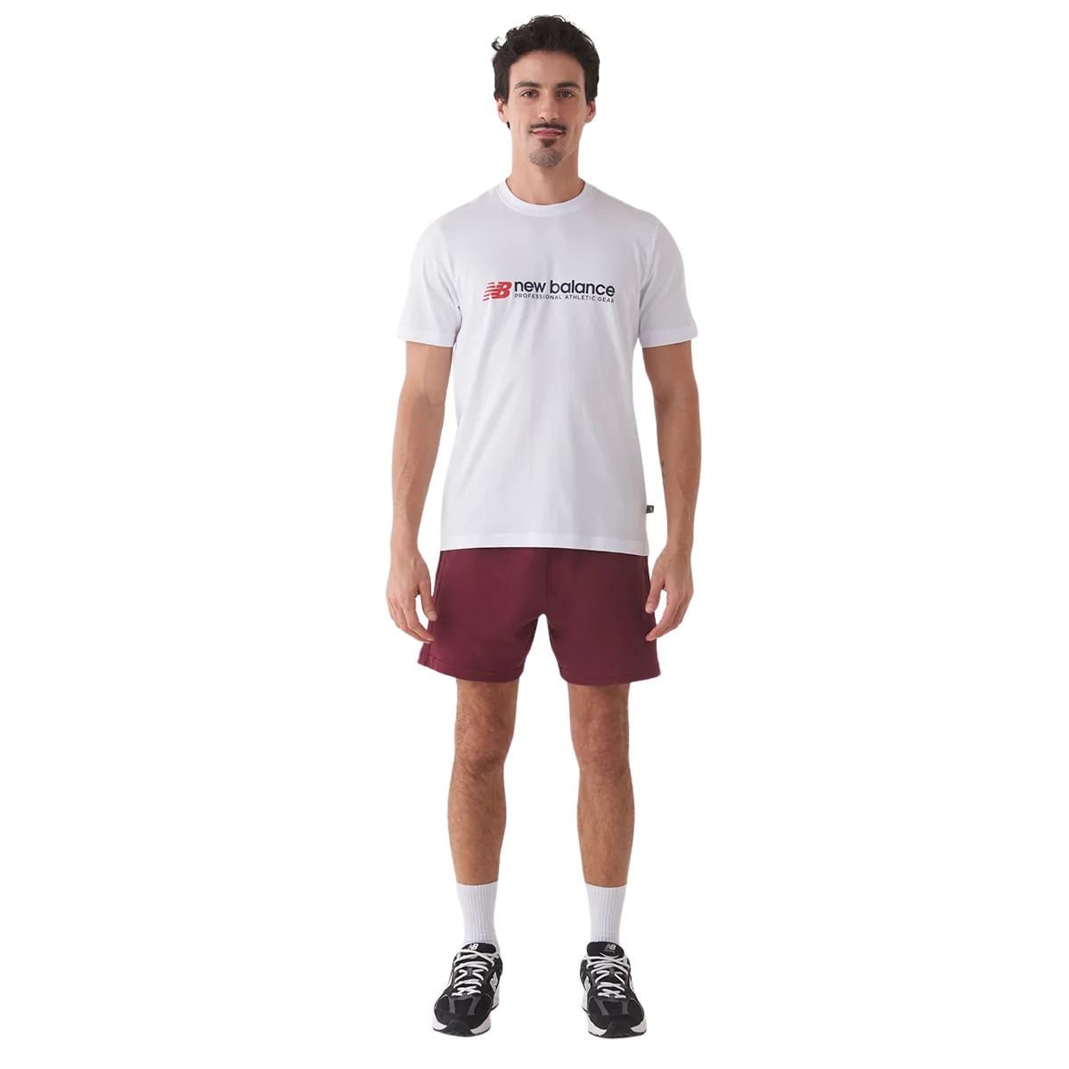 Camiseta Masculina New Balance Athletics Branca Branco 3