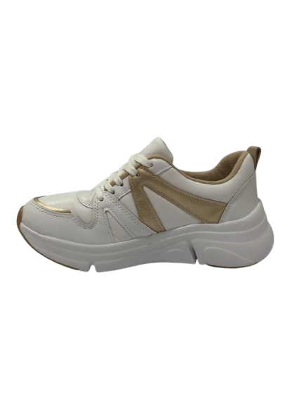 Tênis Moda Feminino Modare Branco E Dourado Branco/Dourado 2