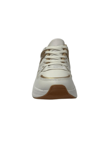 Tênis Moda Feminino Modare Branco E Dourado Branco/Dourado 3