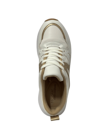Tênis Moda Feminino Modare Branco E Dourado Branco/Dourado 6