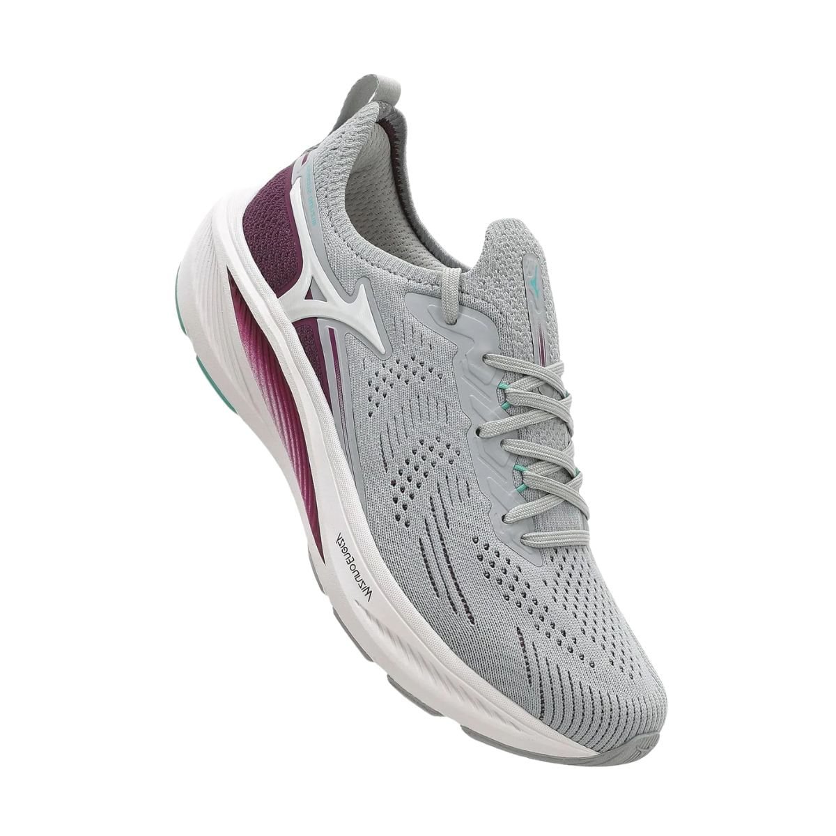 Tênis Corrida Feminino Mizuno Sunrise Cinza Cinza 2