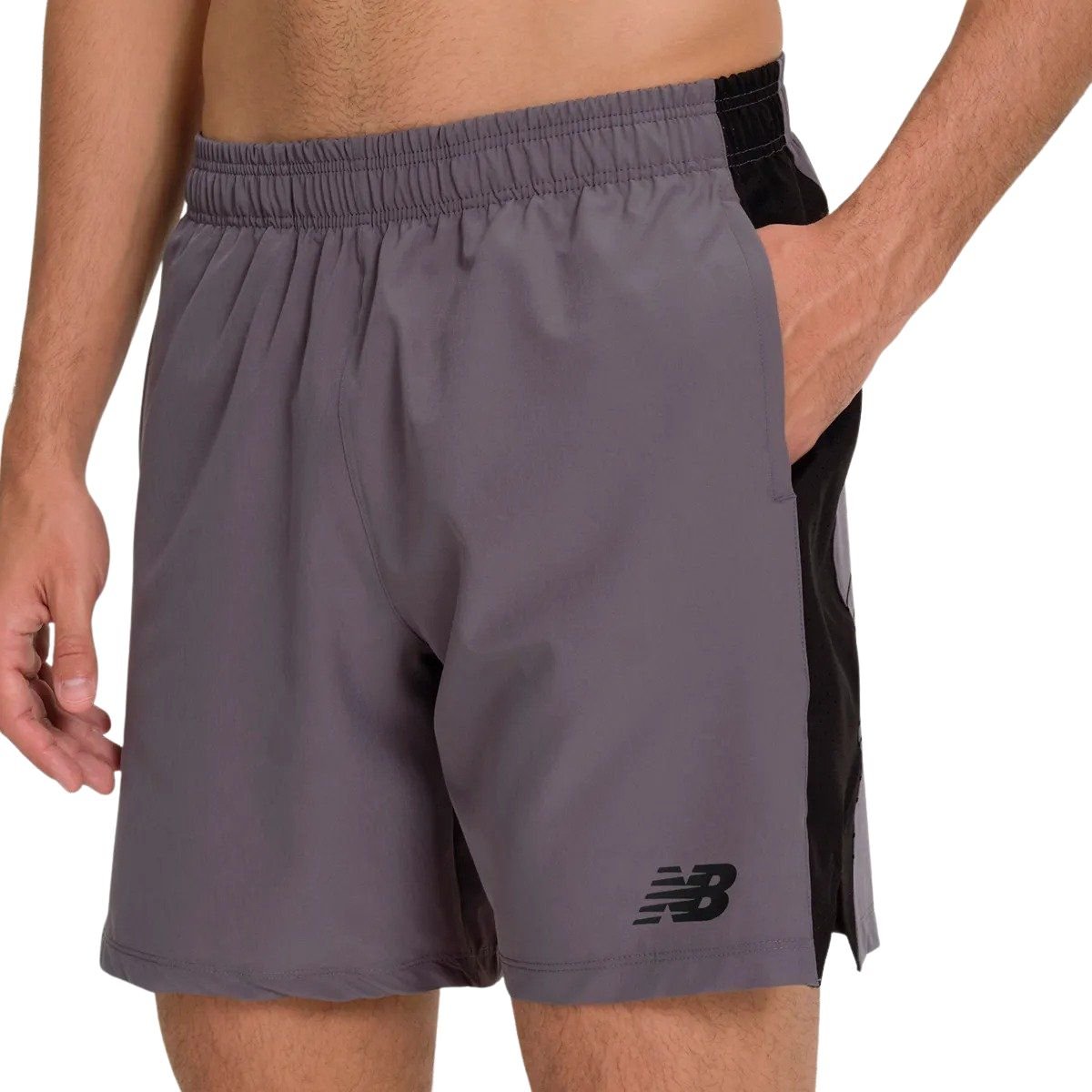 Bermuda Masculina Tenacity Logo 7 New Balance Cinza Cinza 2