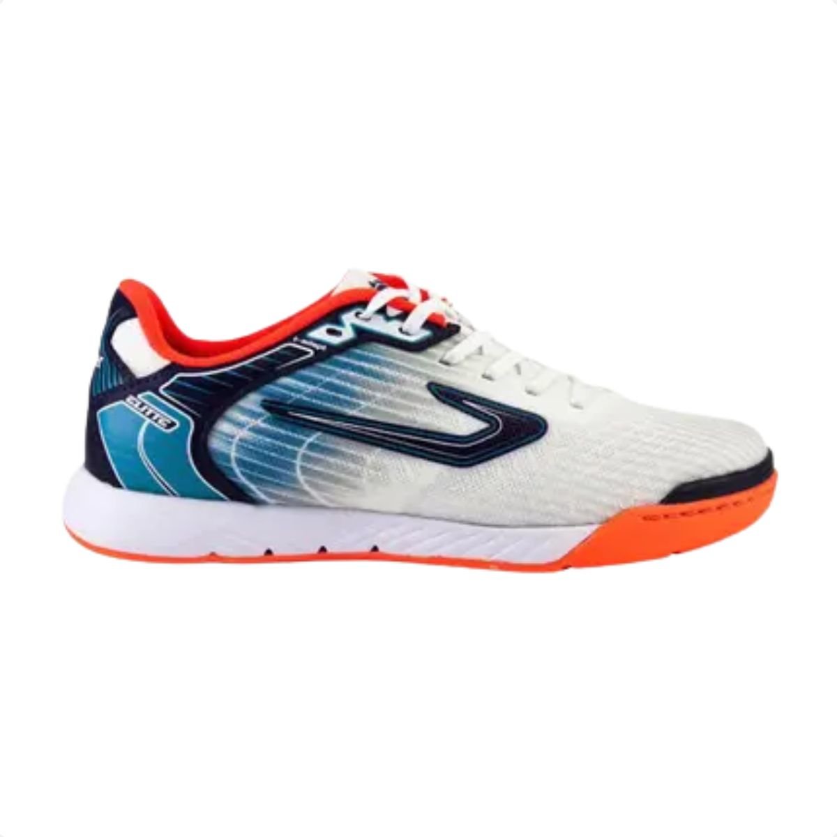 Chuteira Indoor Masculina Topper Elitte Branca E Coral