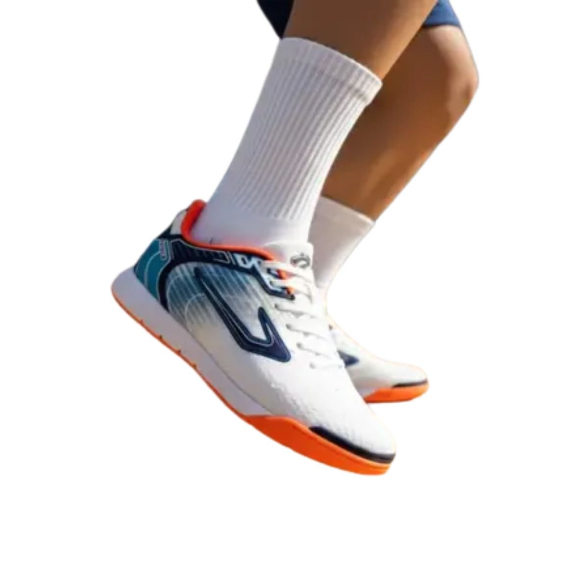 Chuteira Indoor Masculina Topper Elitte Branca E Coral Branco 3