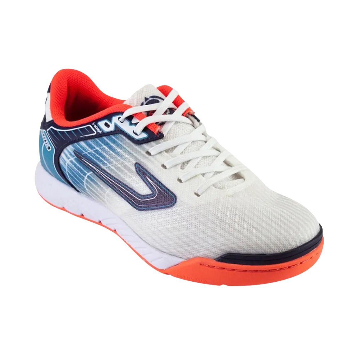 Chuteira Indoor Masculina Topper Elitte Branca E Coral Branco 6