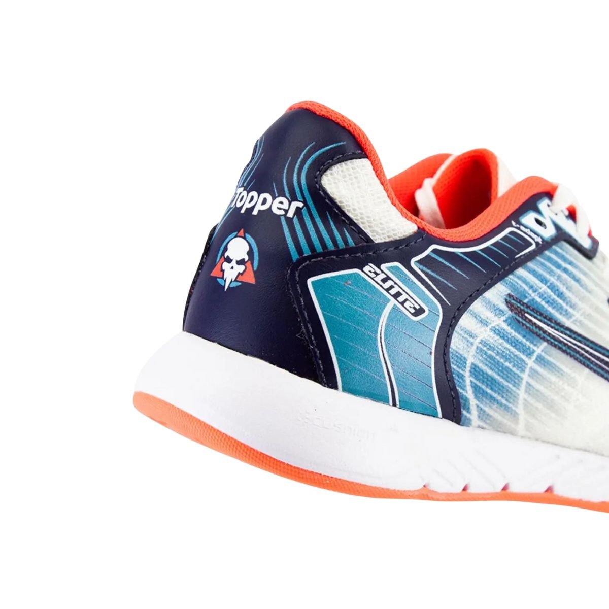 Chuteira Indoor Masculina Topper Elitte Branca E Coral Branco 7