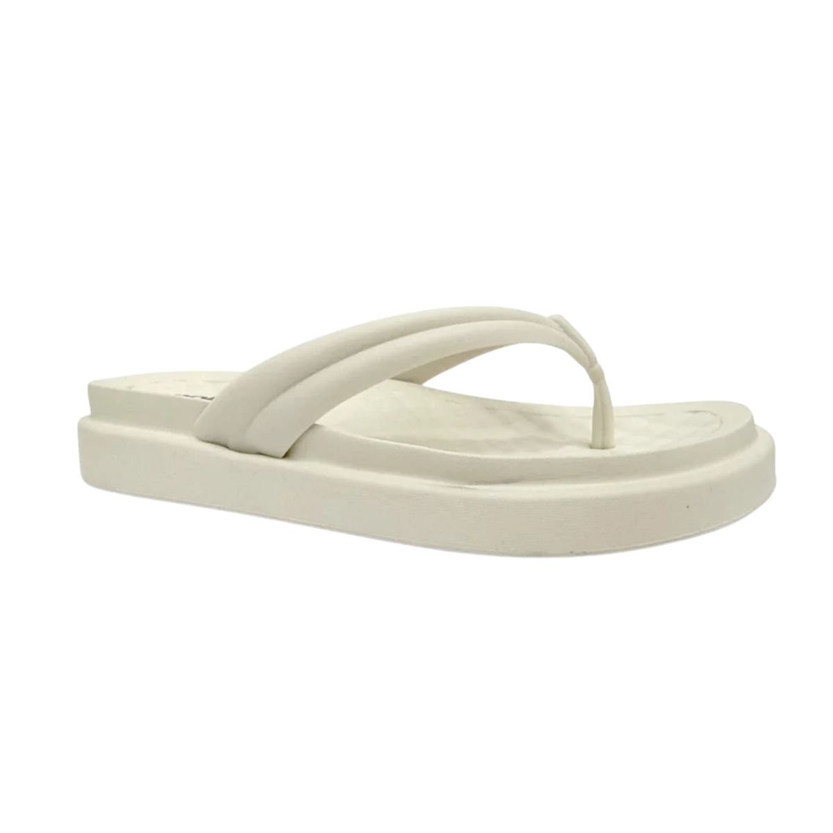 Chinelo Feminino Dedo Moleca Off White Branco 2