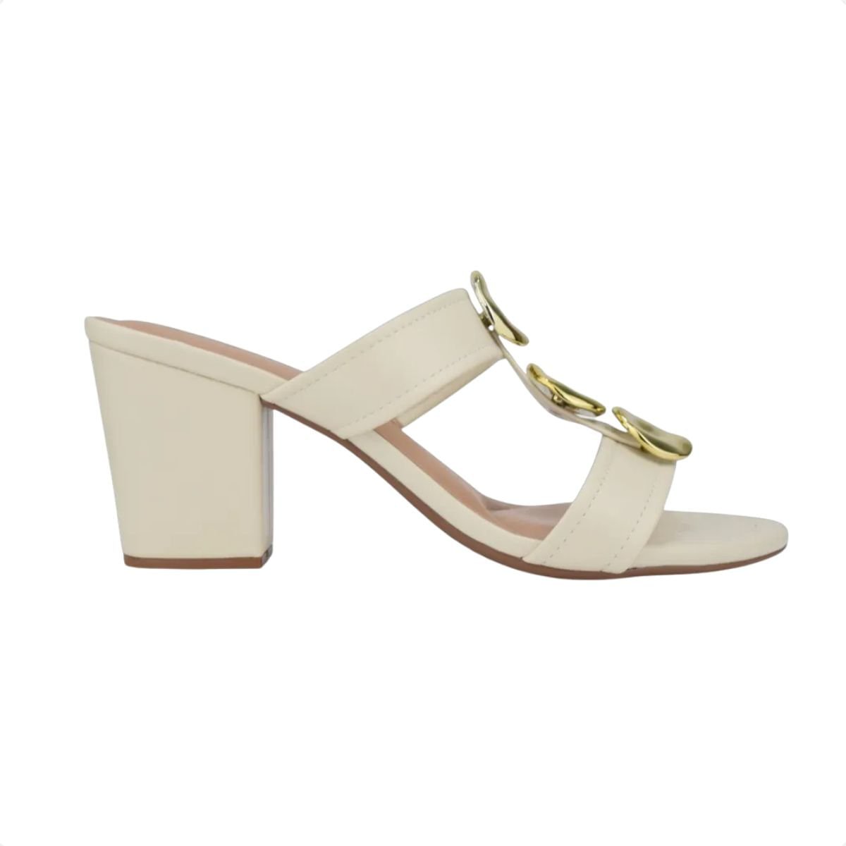 Tamanco Feminino Salto Médio Grosso Beira Rio Off White