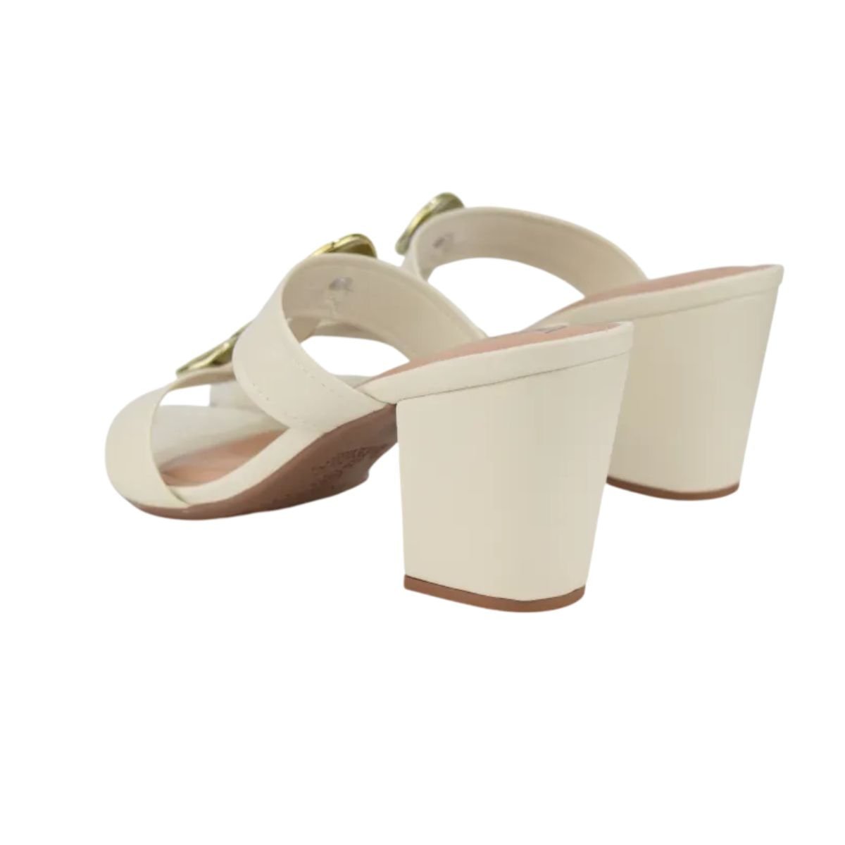 Tamanco Feminino Salto Médio Grosso Beira Rio Off White Branco 5
