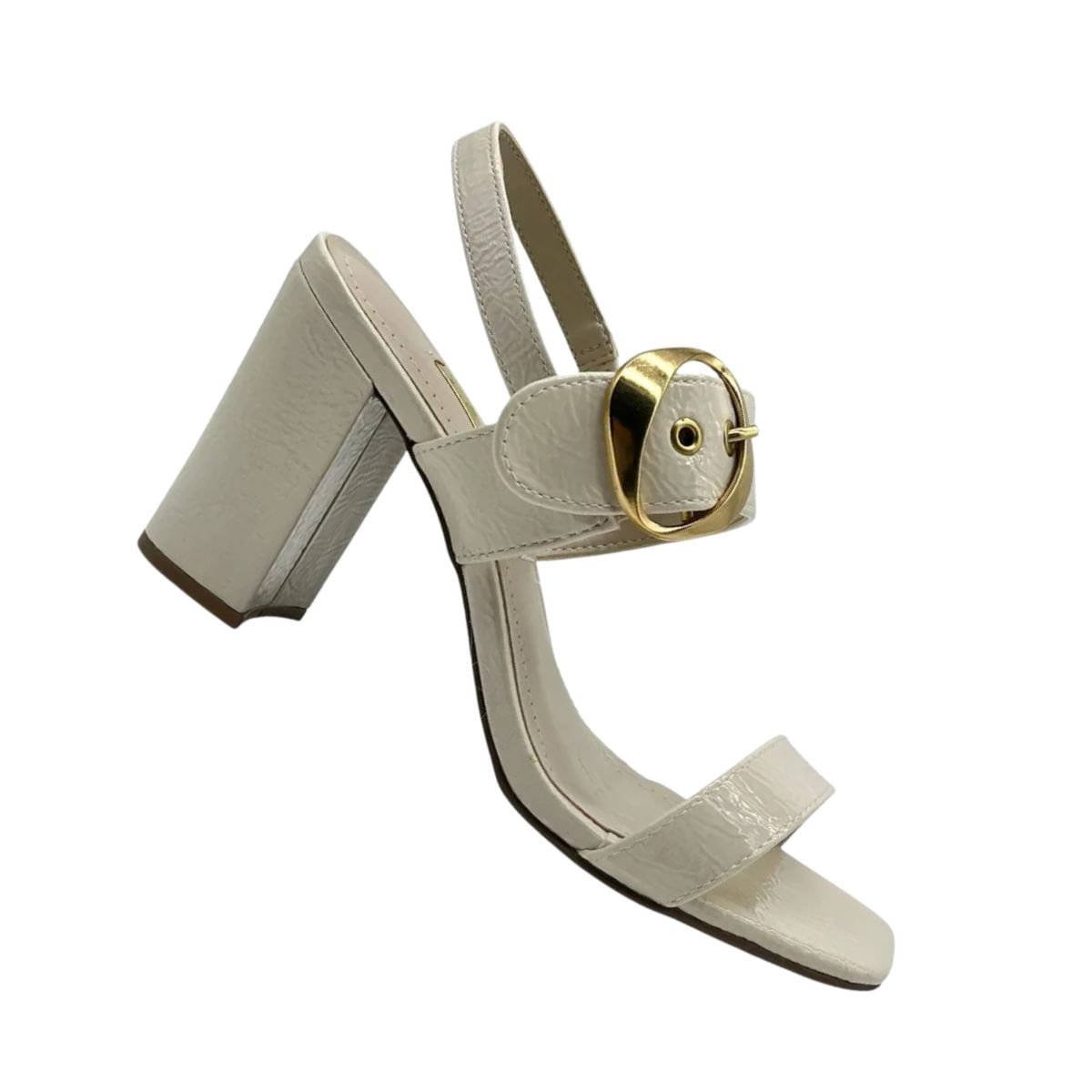 Sandalia Fem Salto Alto Grosso Via Marte  139-028-01- Branco 7