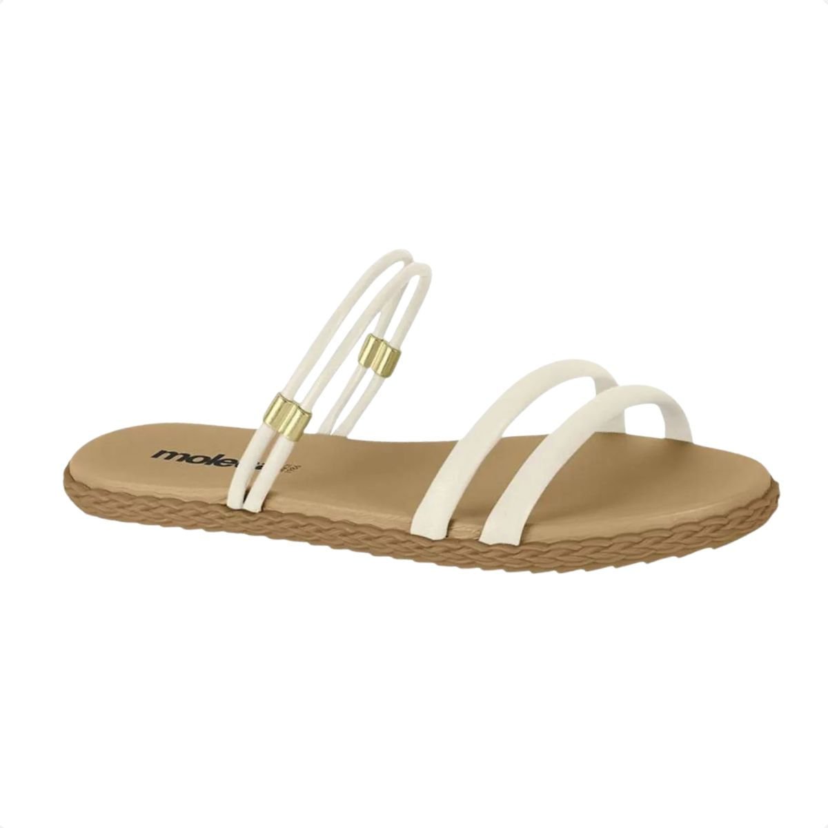 Tamanco Feminino Rasteiro Moleca Off White