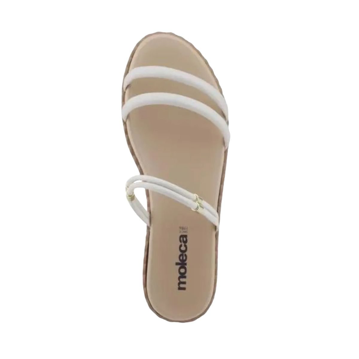 Tamanco Feminino Rasteiro Moleca Off White Branco 2
