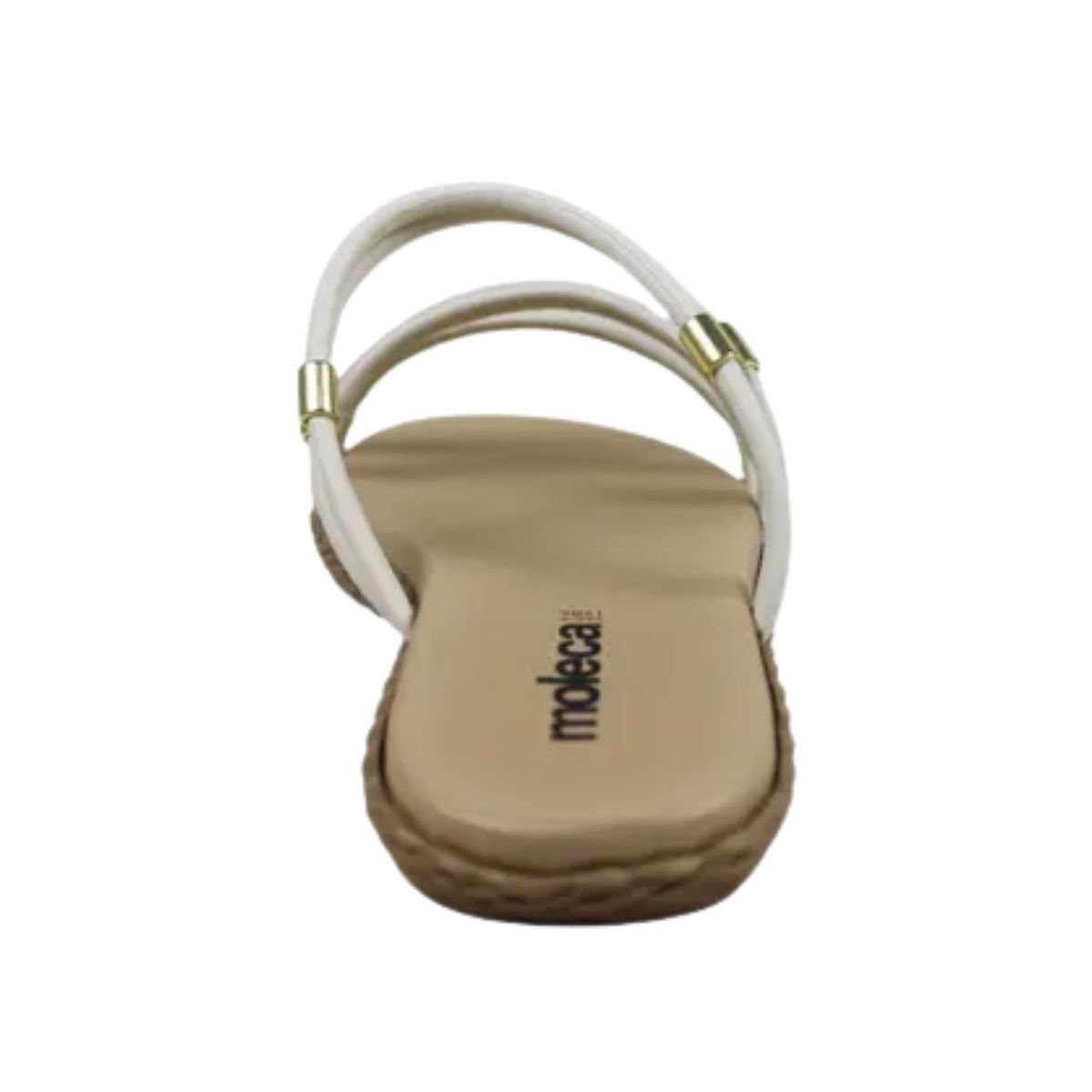 Tamanco Feminino Rasteiro Moleca Off White Branco 5
