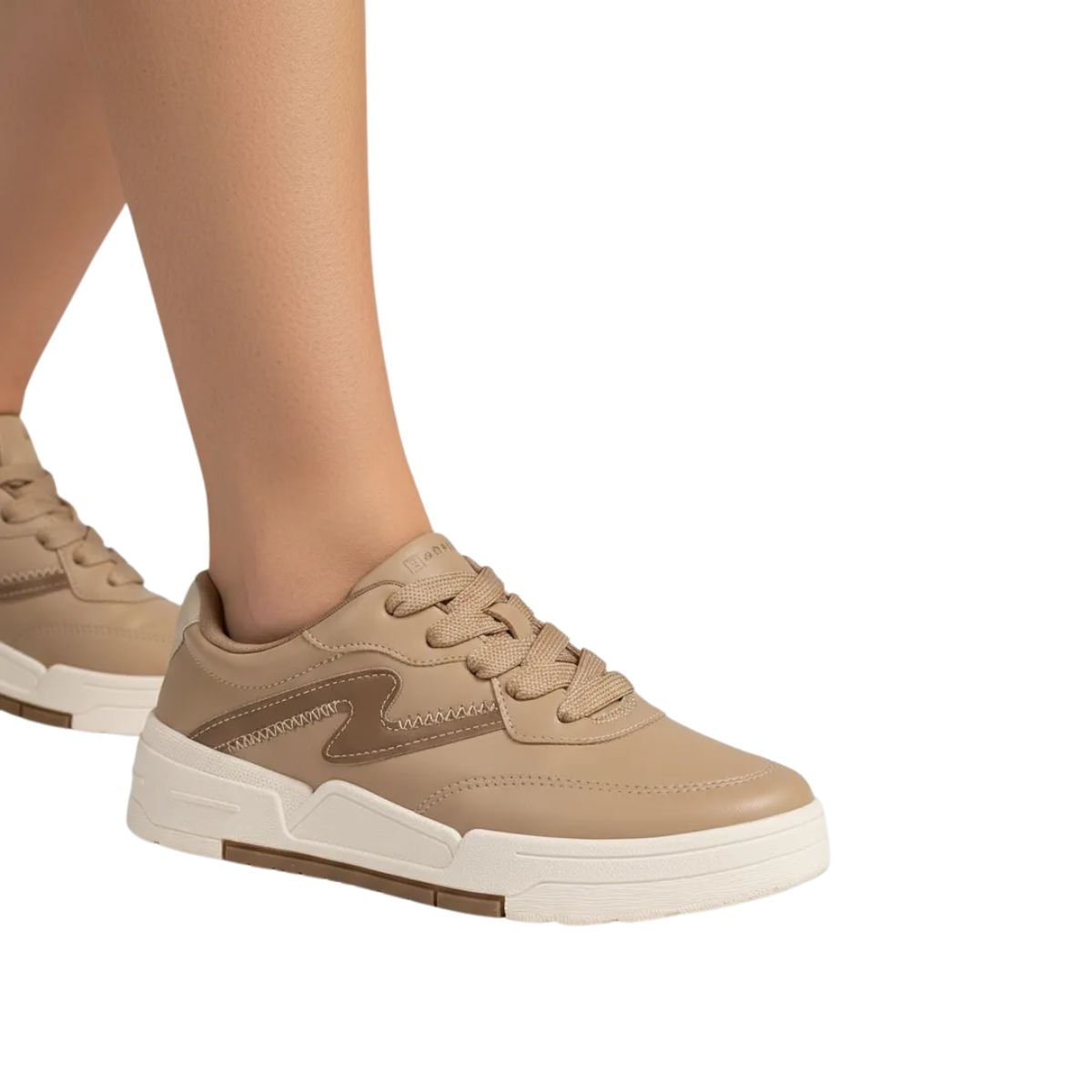 Tênis Moda Plataforma Feminino Ramarim Bege Bege 6