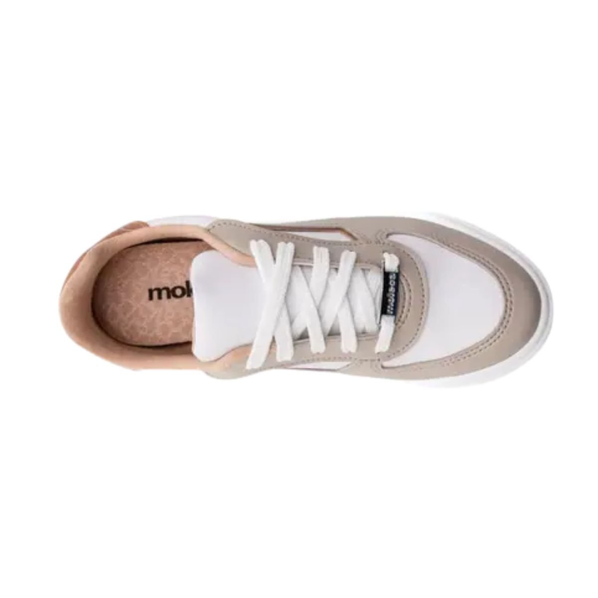 Tênis Moda Feminino Original Moleca Branco Branco/Nude 6