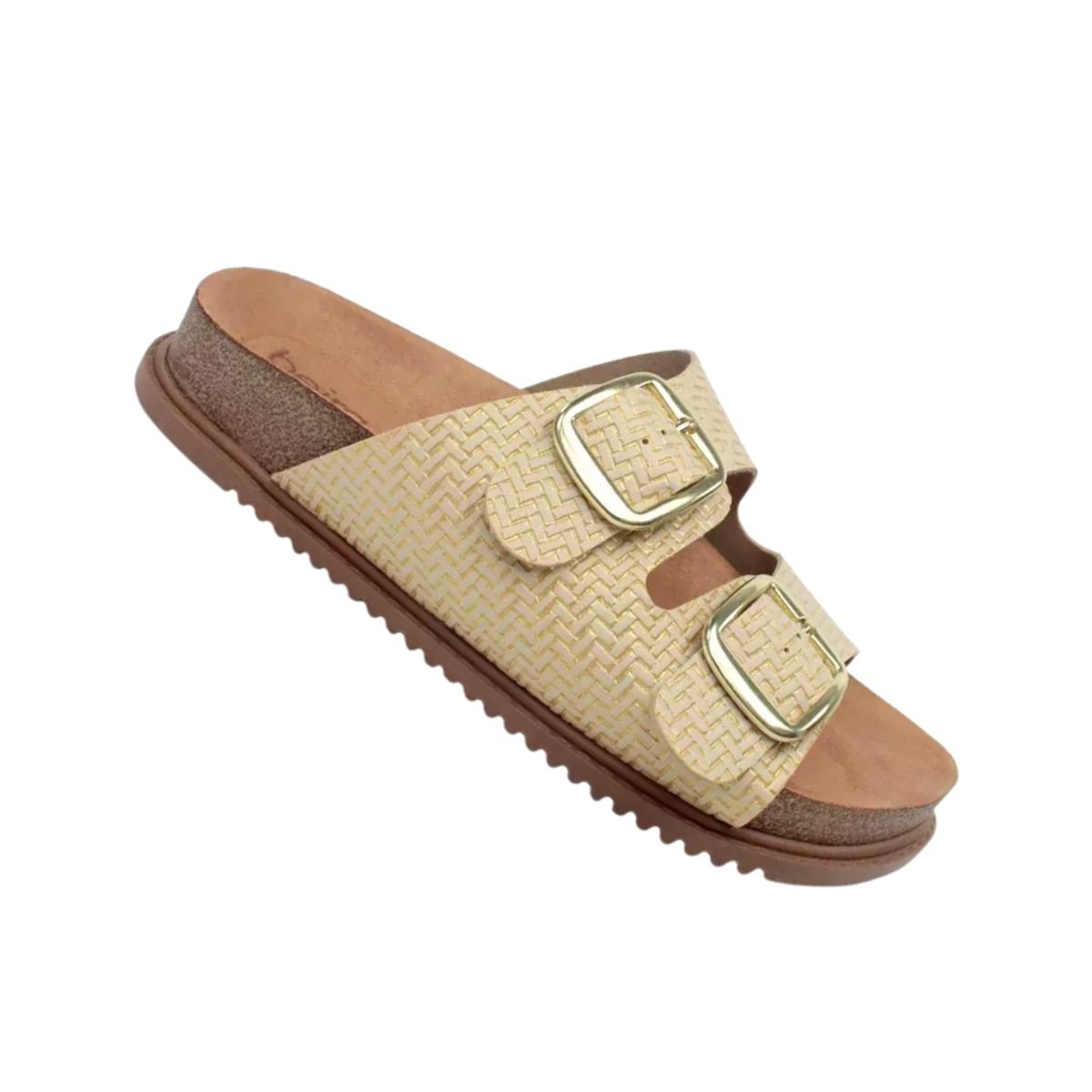 Tamanco Feminino Papete Beira Rio Creme Bege 7