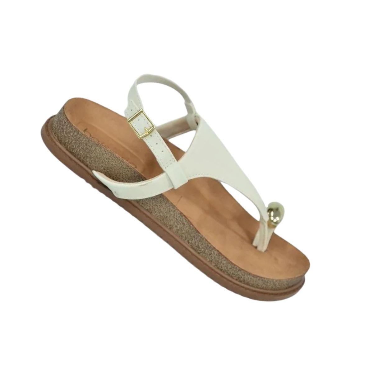 Sandália Feminina Papete Beira Rio Off White Branco 7
