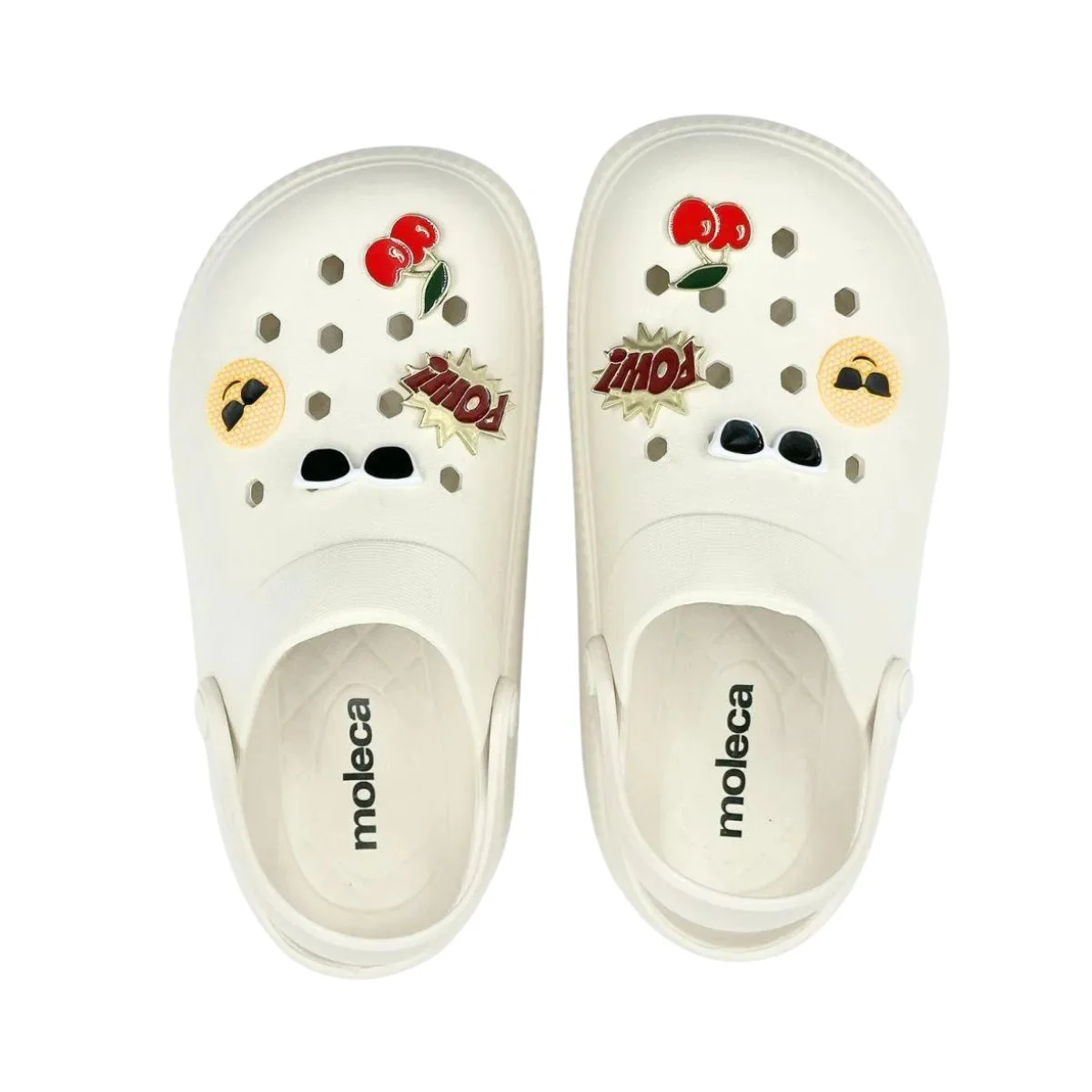 Chinelo Babuche Praia Conforto Feminino Moleca Off White Branco 3