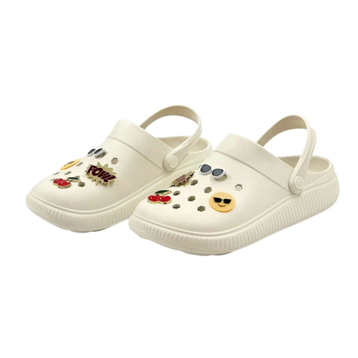 Chinelo Babuche Praia Conforto Feminino Moleca Off White Branco 4