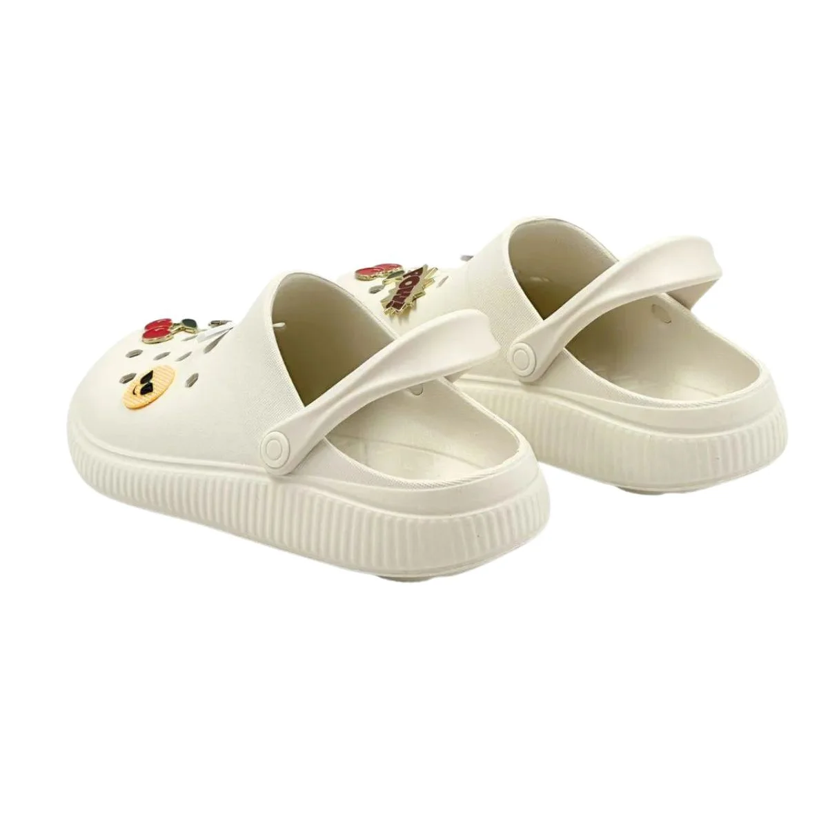 Chinelo Babuche Praia Conforto Feminino Moleca Off White Branco 5