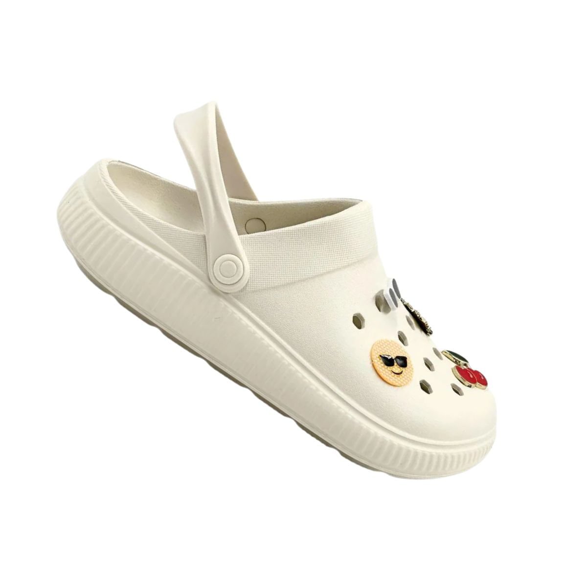 Chinelo Babuche Praia Conforto Feminino Moleca Off White Branco 7