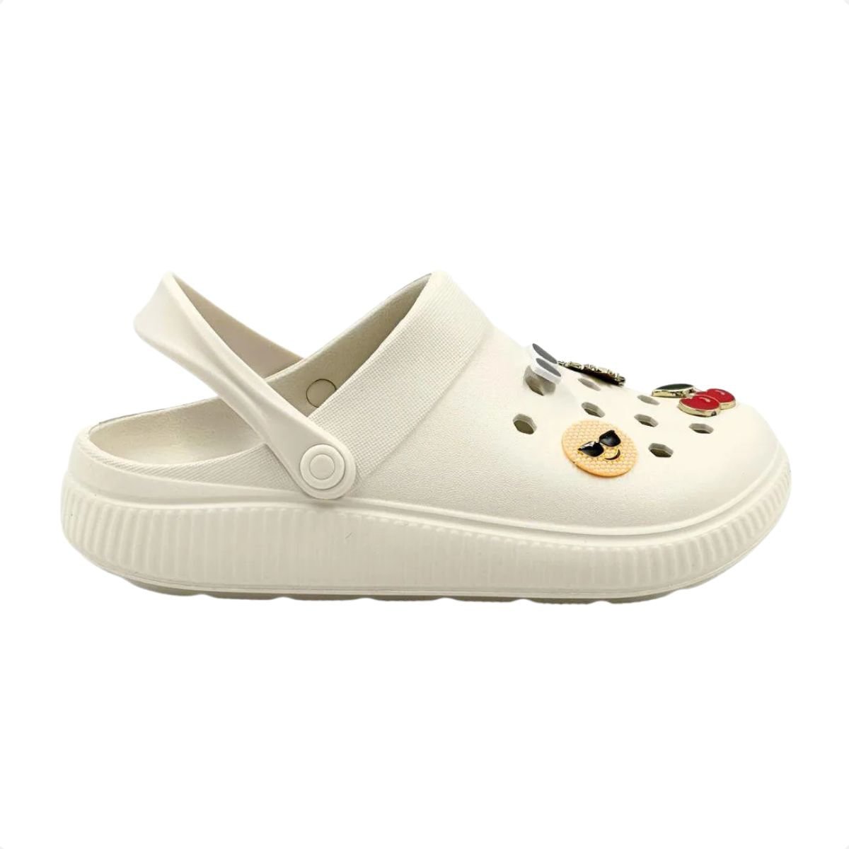 Chinelo Babuche Praia Conforto Feminino Moleca Off White